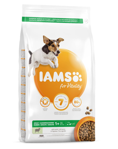 IAMS For Vitality Hrana uscata cu miel pentru cainii adulti de talie mica si medie 12 kg