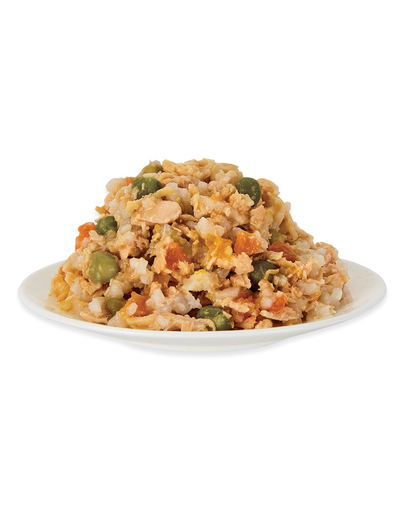APPLAWS Dog Tin Taste Toppers Chicken Breast with Salmon & Vegetables 6x156g piept de pui, somon, dovleac in sos