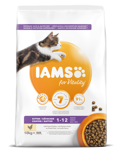 IAMS for Vitality Hrana uscata pentru pisoi, cu pui 10 kg