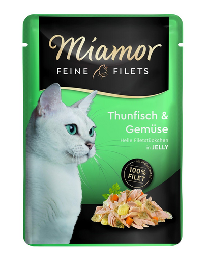 MIAMOR Feine Filets mancare pisica plic, ton si legume in jeleu 24x100 g