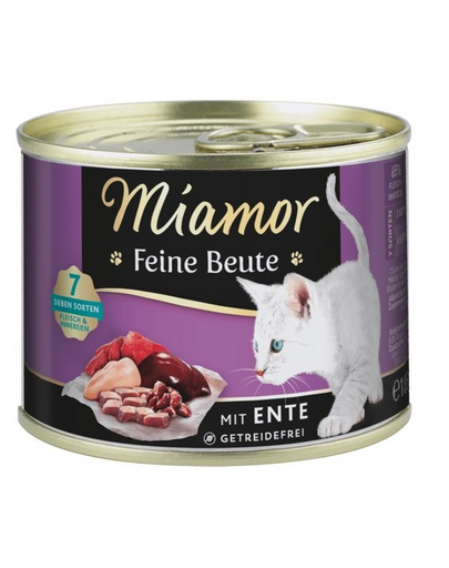 MIAMOR Feine Beute Duck cu rata pentru pisica 12x185g