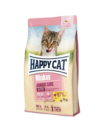 HAPPY CAT Minkas Junior Care, hrana uscata pentru pisoi, cu pui, 10 kg
