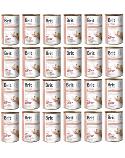 BRIT Veterinary Diet Renal Tuna&Salmon&Pea afectiuni renale 24×400 g hrana dietetica pentru caini 24x400 imagine 2022