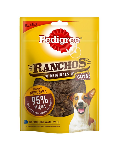 PEDIGREE Ranchos Originals Cuts 6x65g  recompense pentru caini, cu pui
