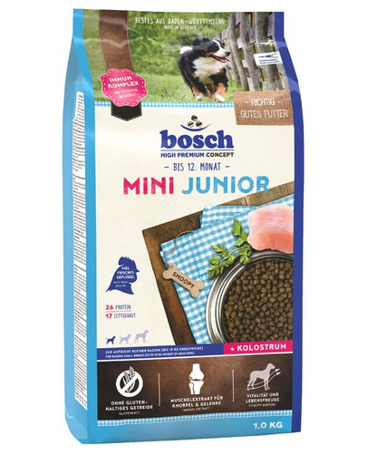 BOSCH Mini junior Hrana uscata pentru catei de talie mica, cu carne de pasare 1 kg Bosch imagine 2022