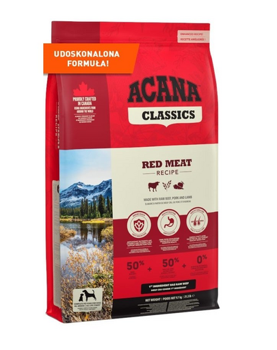 ACANA Classic Red Meat 9,7 kg hrana caini toate rasele si varstele