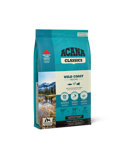 ACANA Classic Wild Coast 9,7 kg hrana caini, fara gluten, pentru toate varstele si rasele