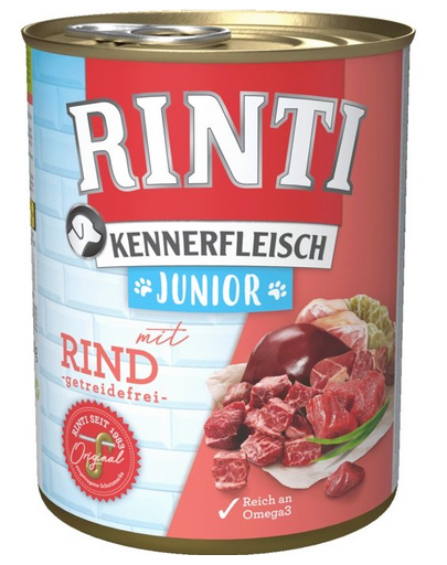 RINTI Kennerfleish Junior Beef 800 g Hrana umeda pentru catei, cu vita