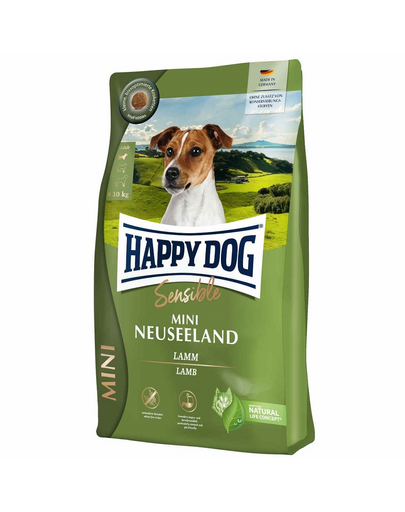 HAPPY DOG Sensible Mini Neuseeland 10kg Sac hrana caini de talie mica, cu miel
