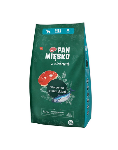 PAN MIĘSKO hrana caine talie mica S 20 kg ierburi aromatice, vita si ton aromatice