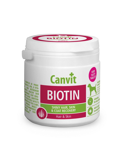 CANVIT Biotin For Dogs Supliment pentru caini, pentru piele, blana si gheare 100g 100g imagine 2022