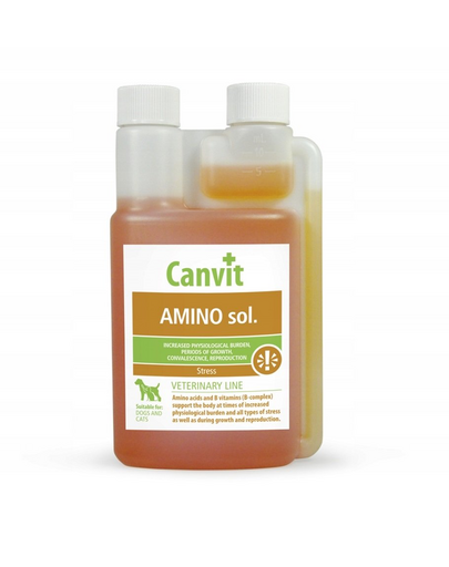 CANVIT Amino Sol. 250ml Supliment nutritiv cu aminoacizi pentru regenerare, pentru caini si pisici 250ml imagine 2022