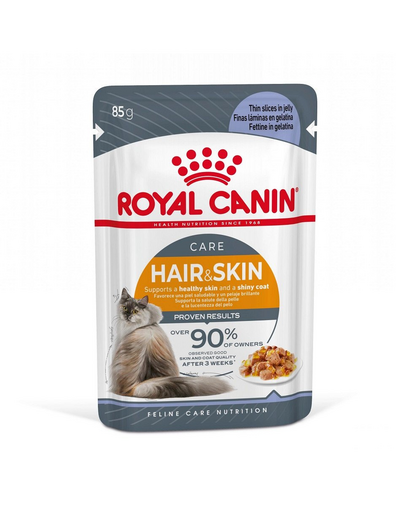 ROYAL CANIN Hair&Skin in aspic hrana umeda pisica pentru piele si blana sanatoase 24 x 85 g