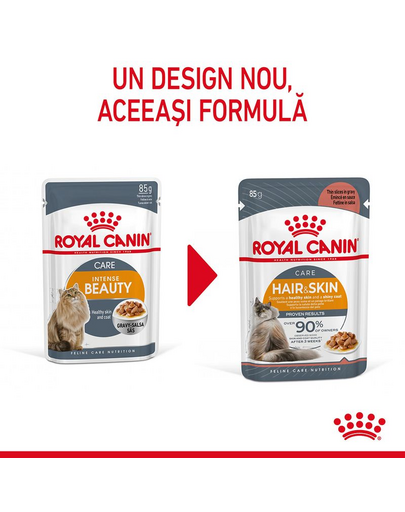 ROYAL CANIN Hair&Skin hrana umeda in sos pisica pentru piele si blana sanatoase, 12 x 85 g