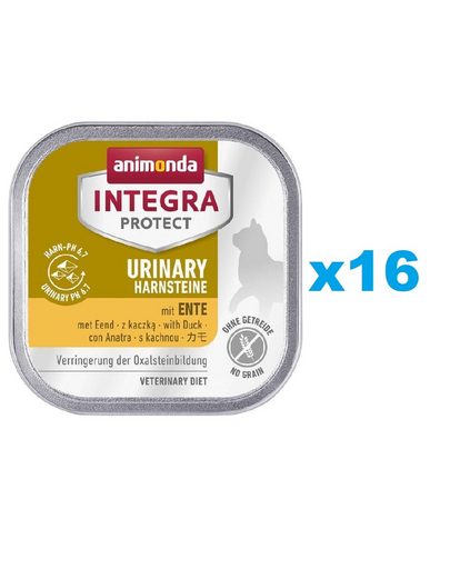 ANIMONDA Integra Protect Urinary Oxalate with Duck 16x100 g cu rata, hrana recomandata in caz de calculi urinari