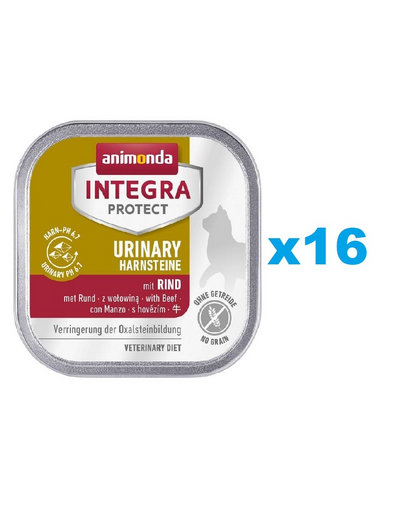ANIMONDA Integra Protect Urinary Oxalate with Beef 16x100 g cu vita, hrana pisici cu afectiuni tract urinar inferior