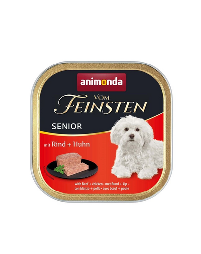 ANIMONDA Vom Feinsten Senior with Beef&amp;Chicken 150 g vita si pui pentru caini seniori, pate