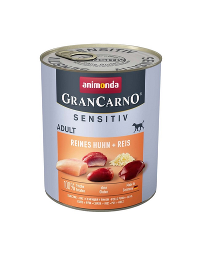 ANIMONDA GranCarno Sensitiv Pure Chicken&Rice 800 g caini sensibili, pui cu orez
