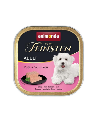 ANIMONDA Vom Feinsten Adult Turkey&Ham 150 g hrana pate caini adulti, curcan si sunca