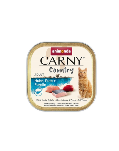 ANIMONDA Carny Country Adult Chicken&Turkey&Trout 100 g Hrana pisici, cu pui, curcan si pastrav