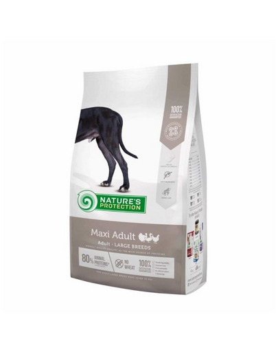 NATURES PROTECTION Maxi Adult Poultry Large Breed Dog 12 kg Sac hrana uscata caini talie mare, cu pasare