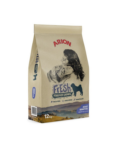 ARION Fresh Adult Sensitive 12kg Hrana uscata caini sensibili, cu pui si orez
