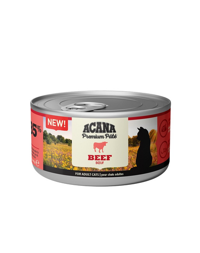 ACANA Premium Pate Beef hrana umeda pisica, pate vita 8 x 85 g