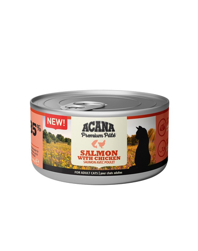 ACANA Premium Pate Salmon & Chicken Conserve hrana pisica, cu somon si pui 24 x 85 g