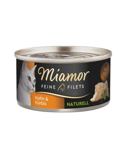 MIAMOR Feine Filets Naturell Chicken&Pumpkin 80g pui si dovleac in sos propriu, hrana pisica