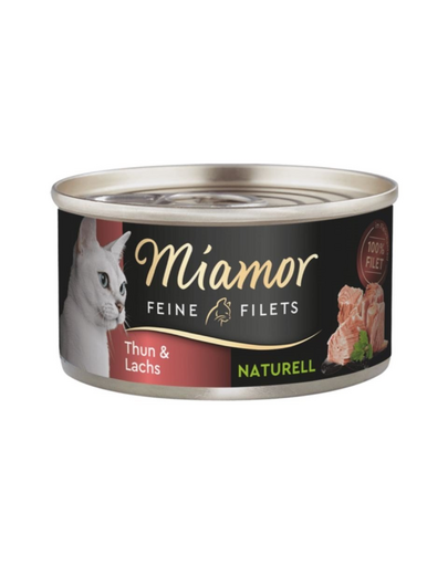 MIAMOR Feine Filets Naturell Tuna&Salmon 80g ton si somon in sos propriu, hrana pisica