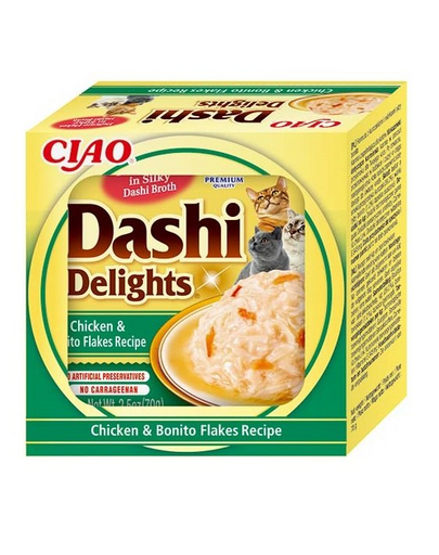 INABA Cat Dashi Delights hrana pisica pui si ton skipjack 70 g