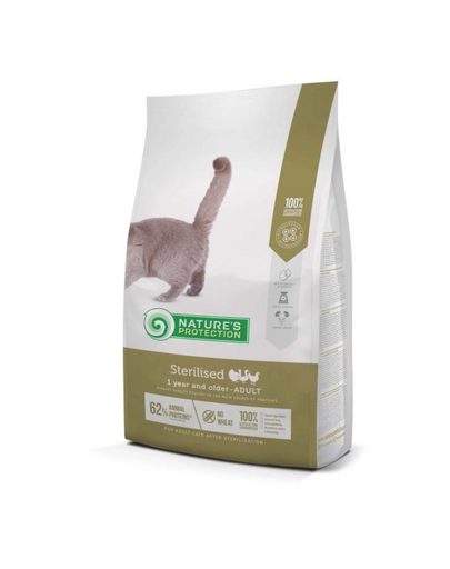 NATURES PROTECTION Sterilised Poultry Adult Cat 7 kg hrana pisici sterilizate, cu pasare