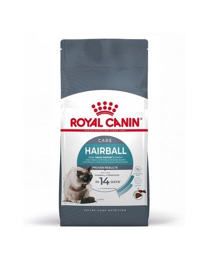 ROYAL CANIN Hairball Care hrana uscata pisica pentru reducerea formarii bezoarelor, 10 kg + hrana umeda Intense Beauty 85 g x 12