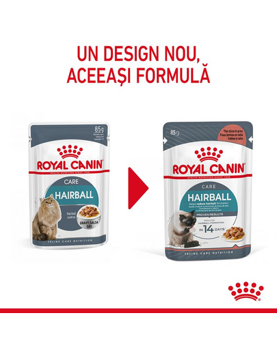 ROYAL CANIN Hairball Care 12 x 85 g in sos hrana umeda pisica pentru reducerea formarii bezoarelor