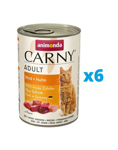 ANIMONDA Carny Adult set vita si pui, conserve 6 x 400 g pisici adulte