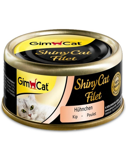 GIMCAT Shiny Cat Filet Chicken in Bulion 70 g hrana umeda pisica, pui in sos