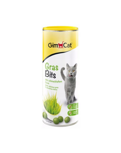GIMCAT Tasty Tabs GrassBits 425 g recompensa cu iarba, pentru pisici