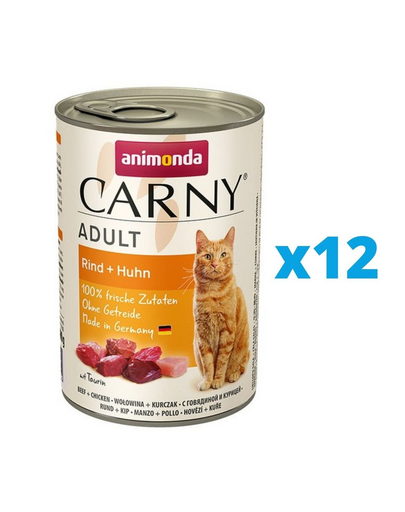 ANIMONDA Carny Adult set conserve 12 x 800 g vita si pui pentru pisici