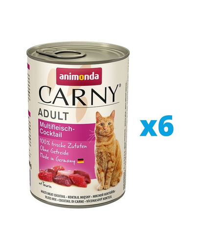 ANIMONDA Carny Adult set conserve pisici 6 x 400 g mix carne