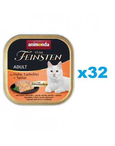 ANIMONDA Vom Feinsten Pate hrana pisica 32x100g pui, somon si spanac