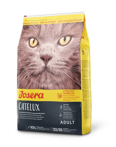 JOSERA Cat Catelux 10 kg hrana pisici pretentioase + Multipack Pate 6×85 g hrana umeda pate, mix arome GRATIS 6x85