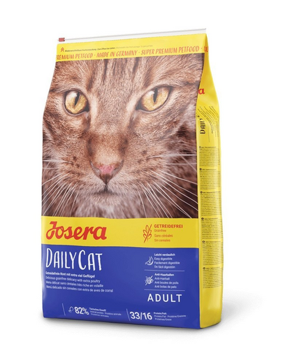 JOSERA Daily Cat 10 kg hrana fara cereale pisici adulte + Multipack Pate 6x85 g pate mix arome GRATIS