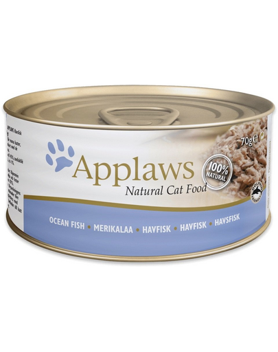 APPLAWS Hrana umeda pentru pisici, cu pesti de ocean, 12 x (6x70g) (6x70g)