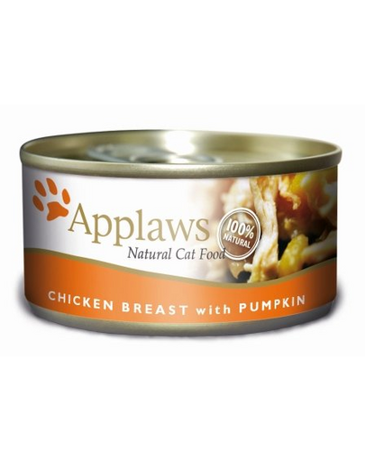 APPLAWS Cat Tin Chicken Breast with Pumpkin 24x156g hrana pisica, piept pui si dovleac
