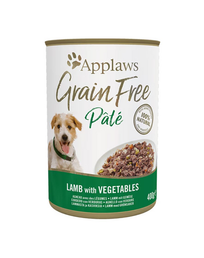 APPLAWS Grain Free Pate 6x400g Conserve caini, cu miel si legume