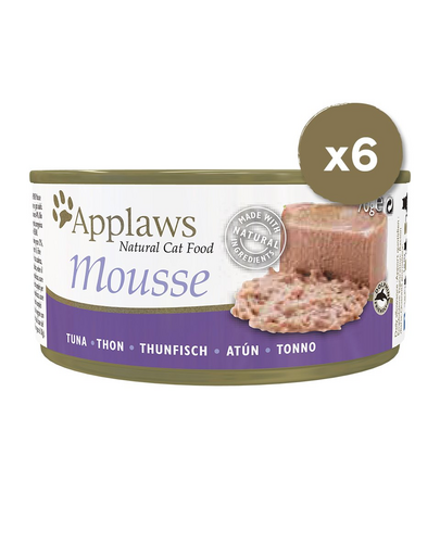 APPLAWS Cat Mousse hrana umeda pentru pisici, cu ton 6 x 70 g