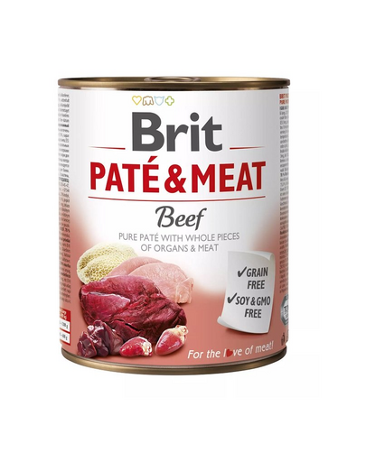 BRIT Pate&Meat beef 800 g pate vita pentru caini