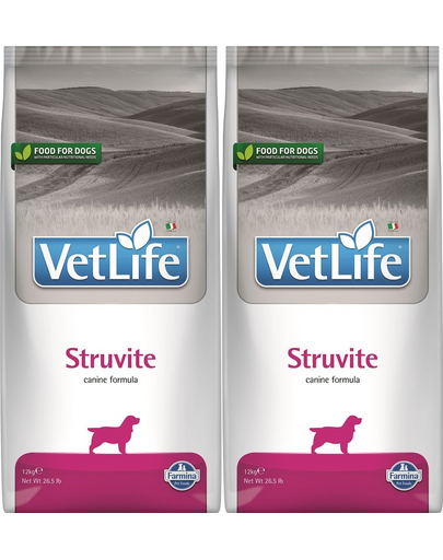 FARMINA Vet Life Dog Struvite 2x12 kg dieta caini adulti cu afectiuni tract urinar inferior