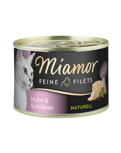 MIAMOR Feline Filets Conserva hrana pisici, cu pui si sunca 156 g