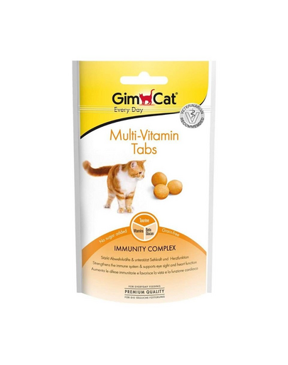 GIMCAT Every Day Tabs Multi-Vitamin 40 g recompensa cu vitamine pentru pisici